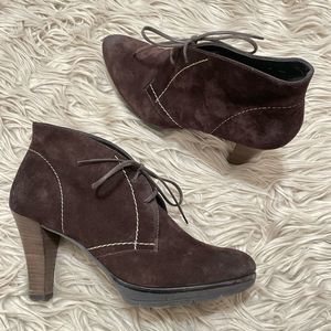 Paul green heeled leather boots size 6.5